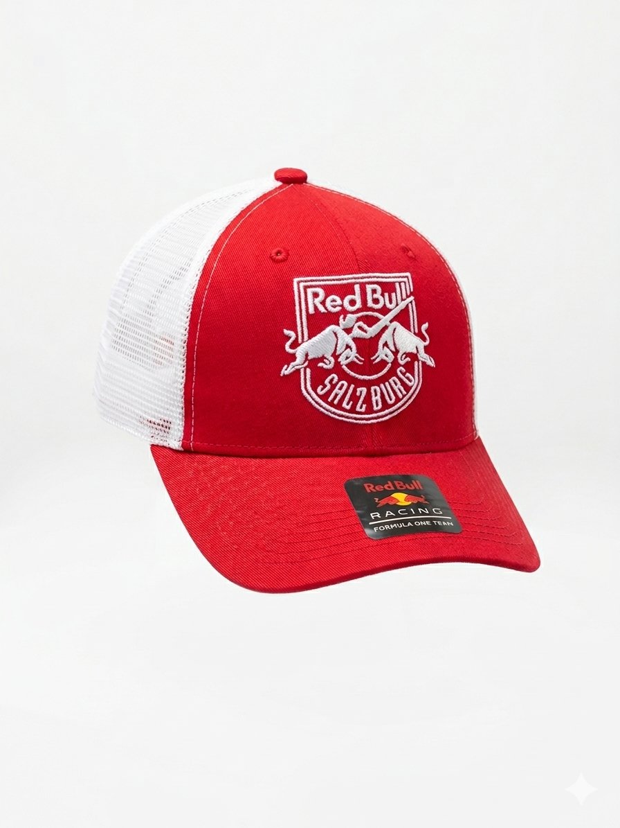 GORRA REDBULL RACING ROJA CON MALLA BLANCA